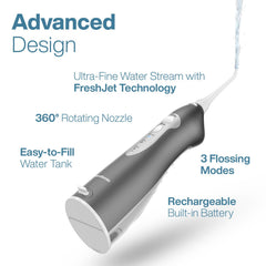 AquaSonic flosser used around braces for tight spaces