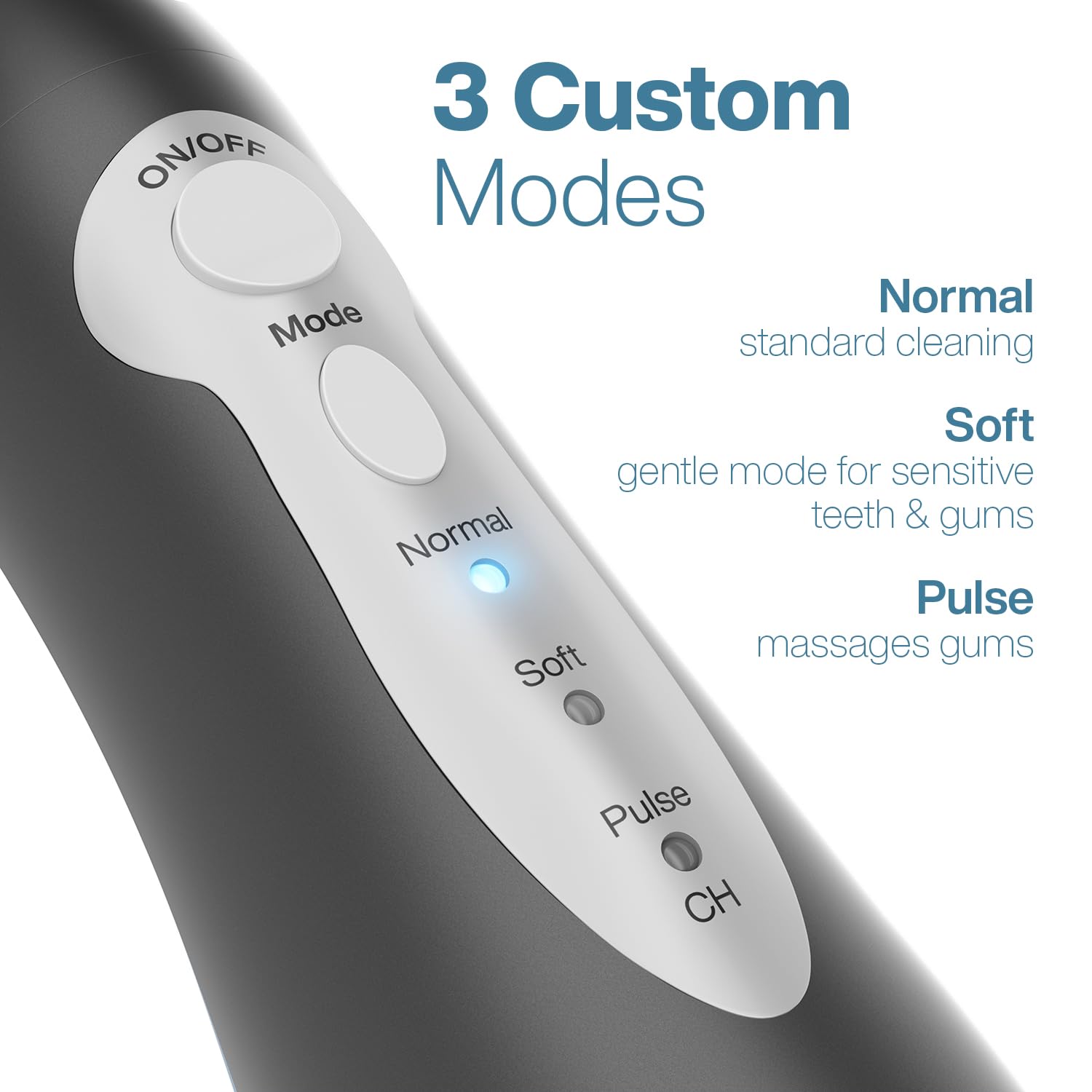 Tongue scraper tip included with AquaSonic water flosser