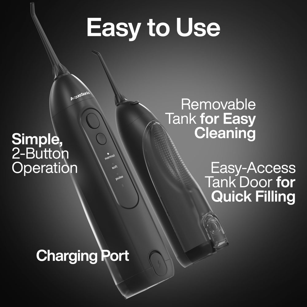Compact, travel-friendly design in Onyx color