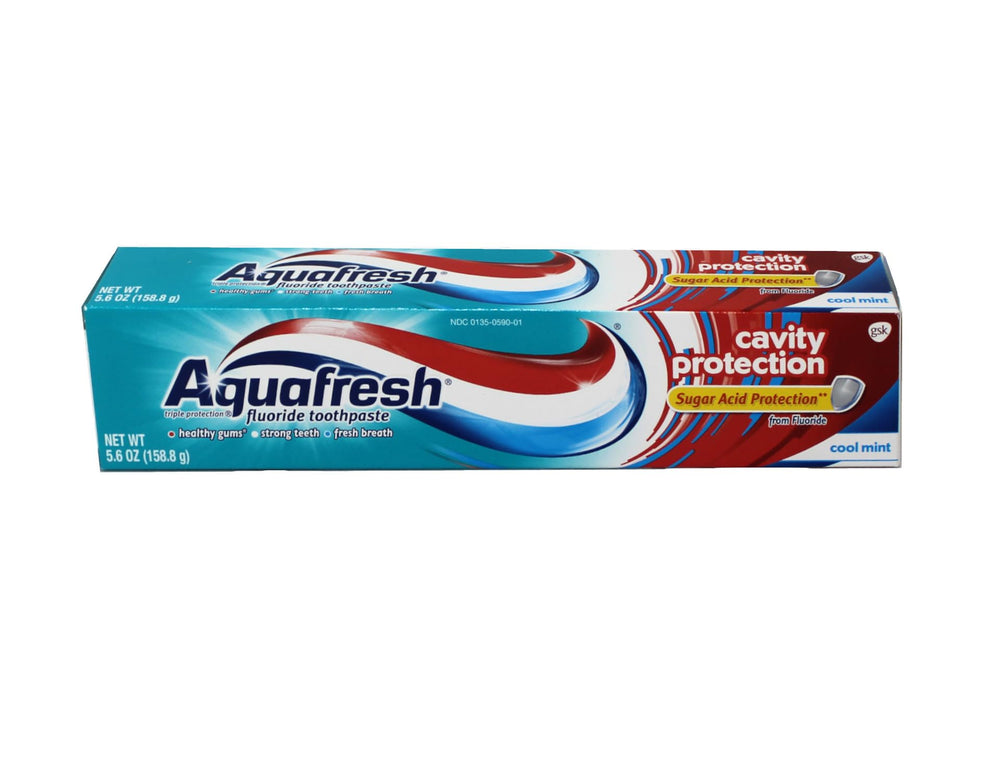 Aquafresh Cavity Protection toothpaste tubes Cool Mint 5.6 oz pack of 6 - front view