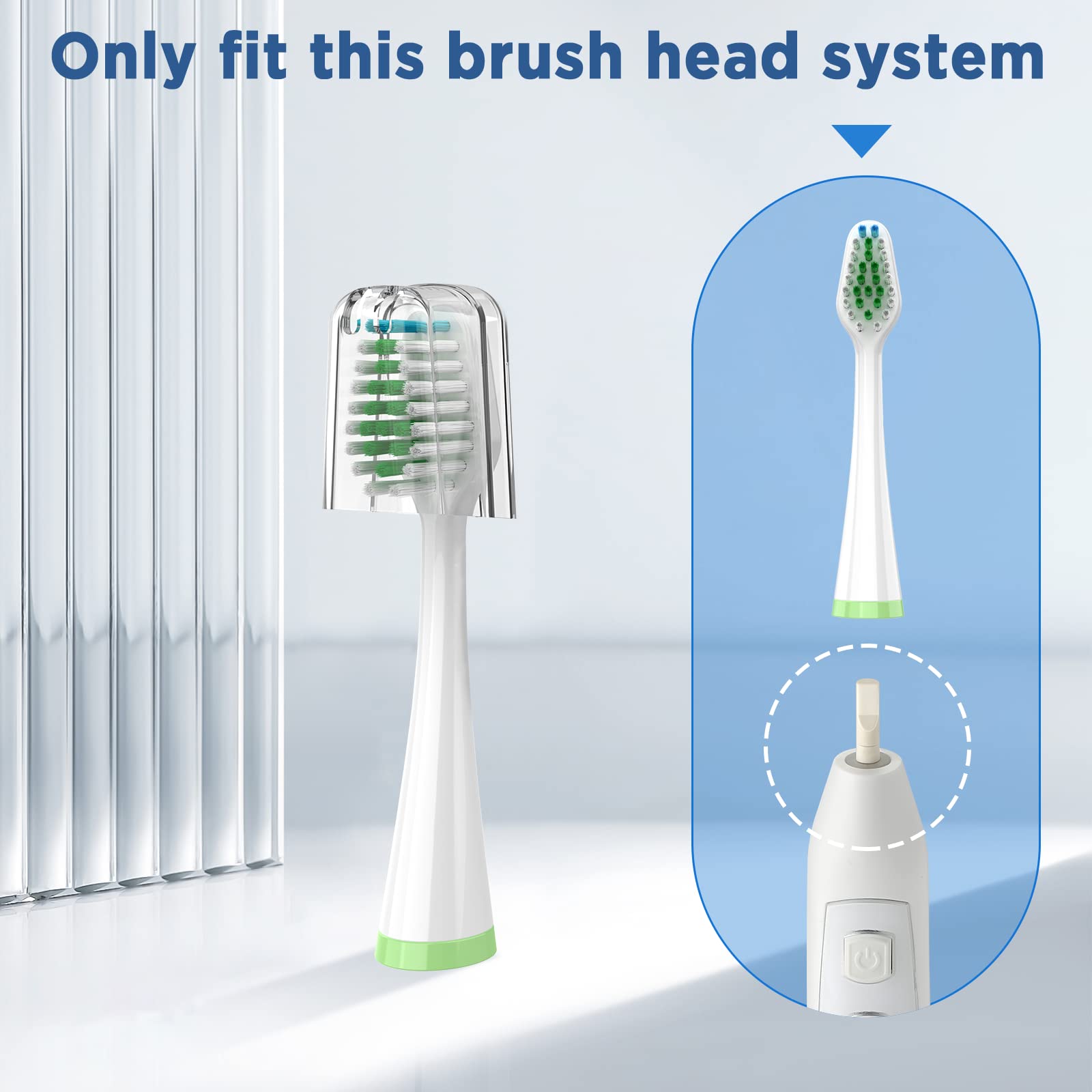 Blue indicator bristles fading to signal replacement