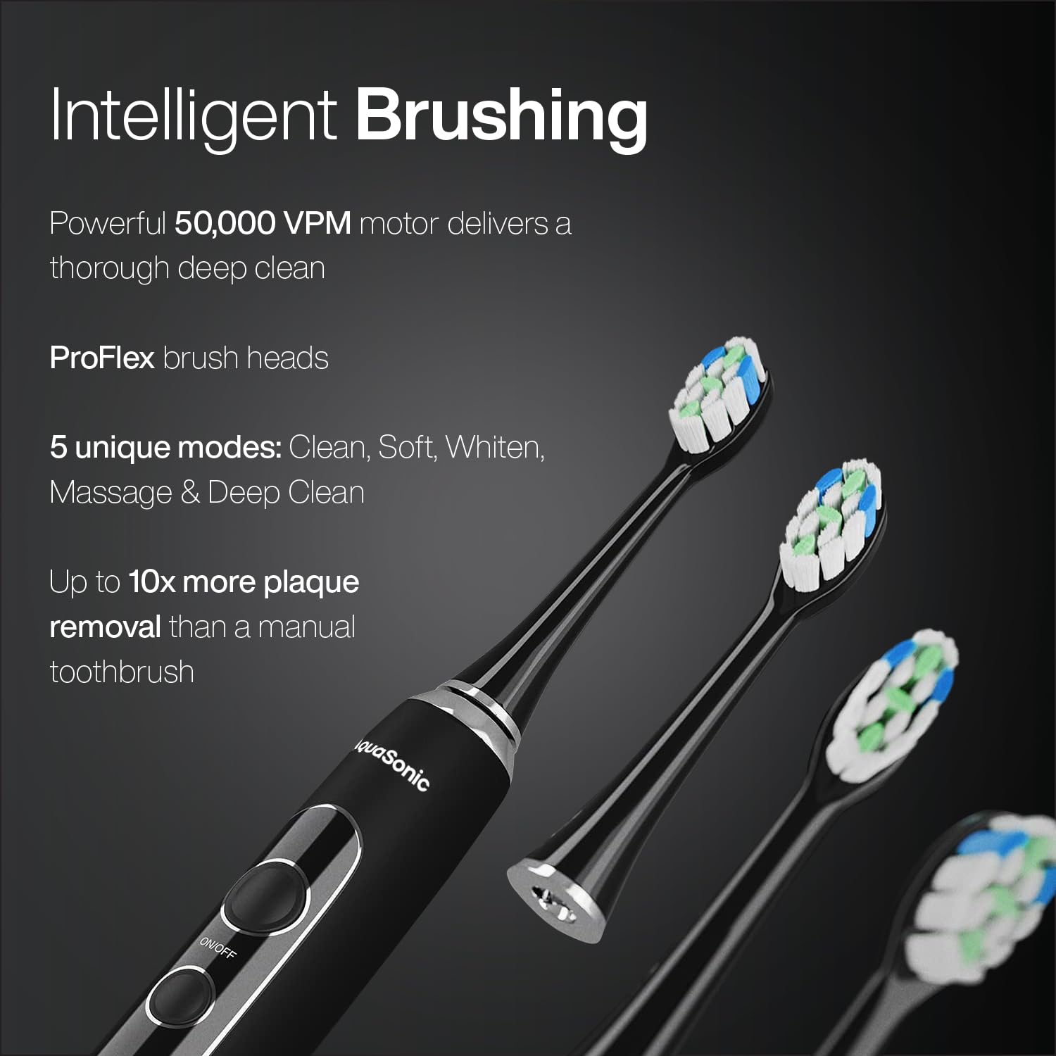 Compact water flosser with 600ml tank and 10-level water pressure