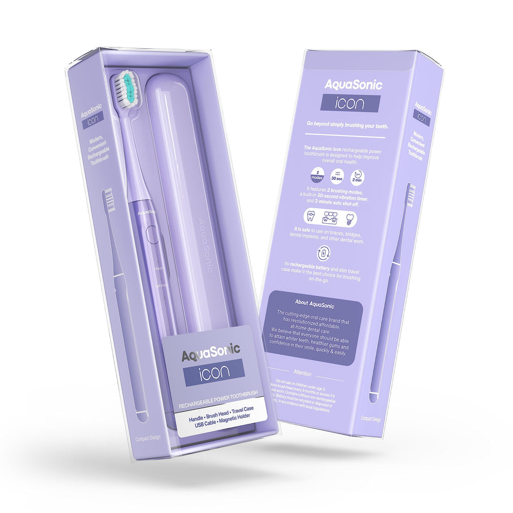 Elegant Lilac color and compact design of Aquasonic Icon Lilac
