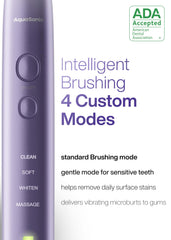 Aquasonic Vibe Series showing four brushing modes
