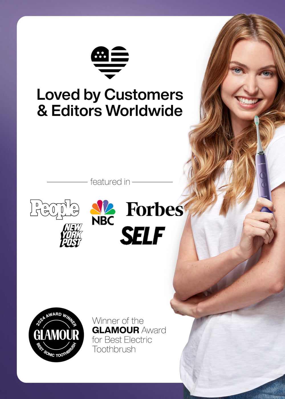 ADA Accepted badge for Aquasonic Vibe Series toothbrush