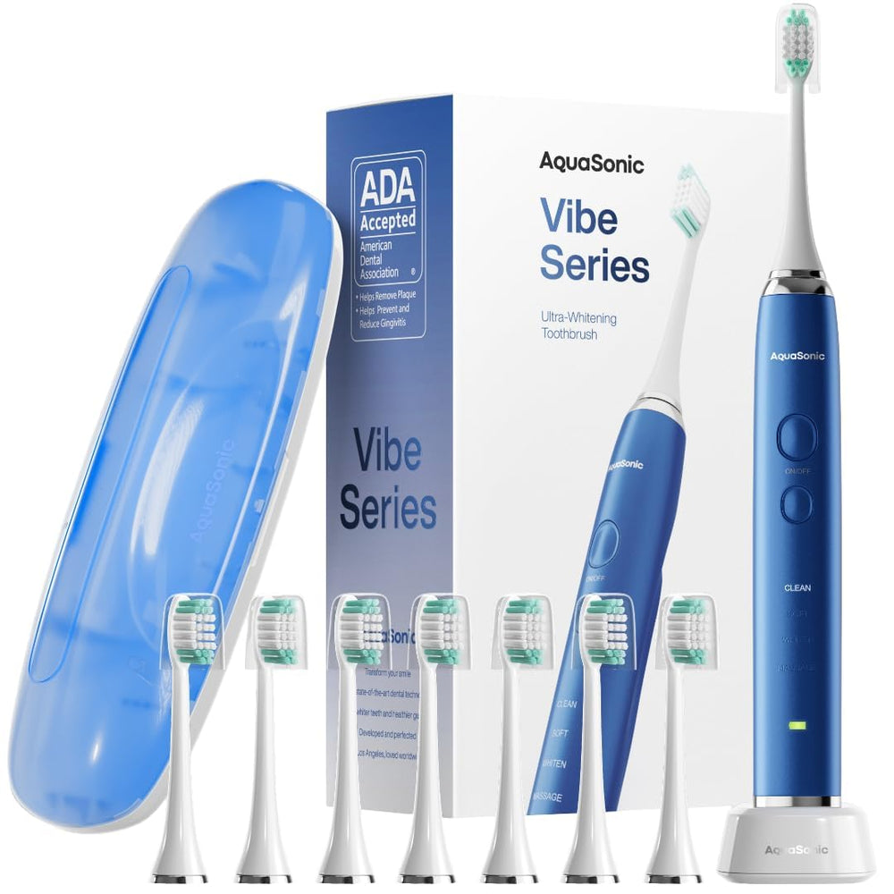Aquasonic Vibe Series Sapphire Blue Smart Toothbrush