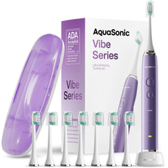 Satin Violet Aquasonic Vibe Series toothbrush front view