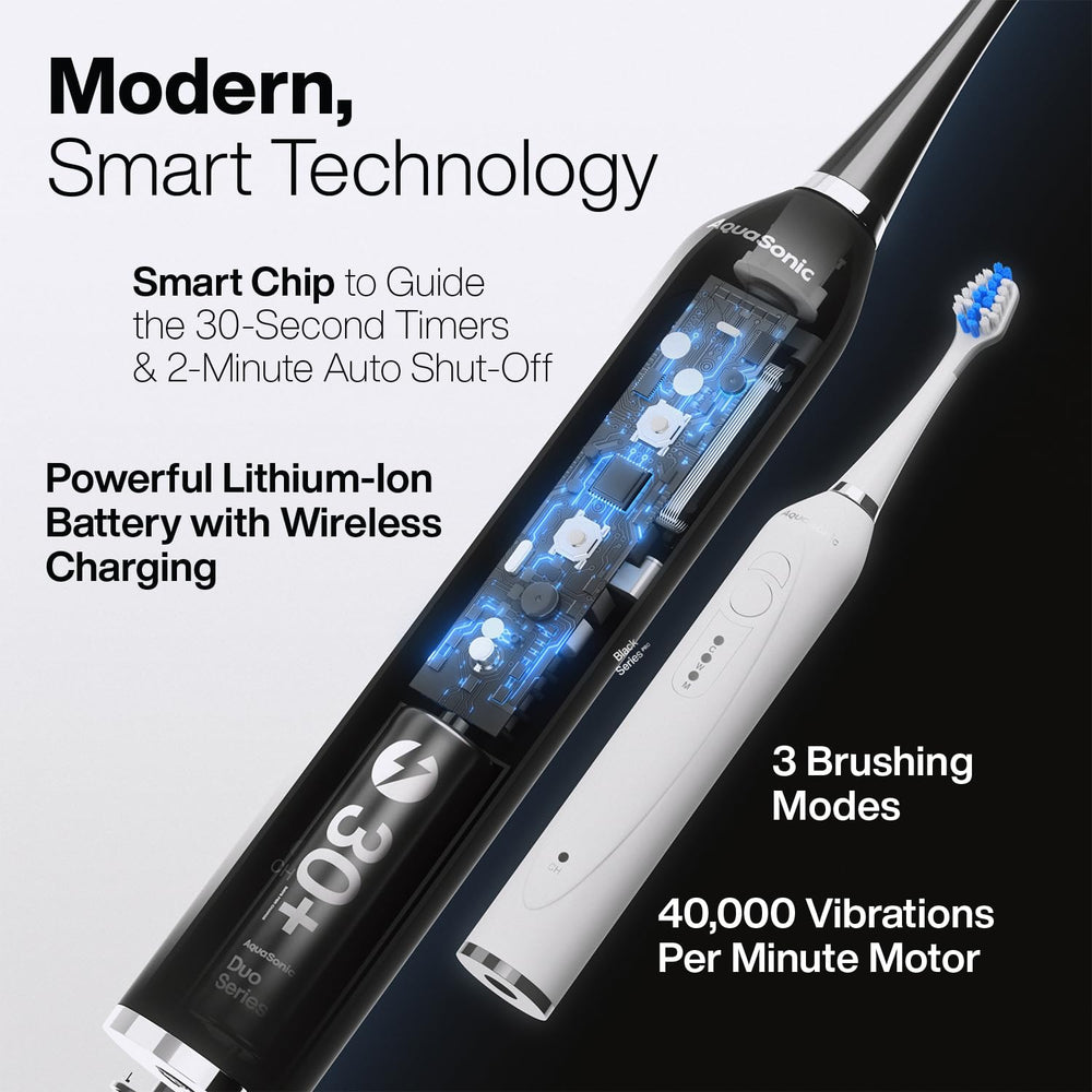 Close-up of Aquasonic Duo wireless charging dock
