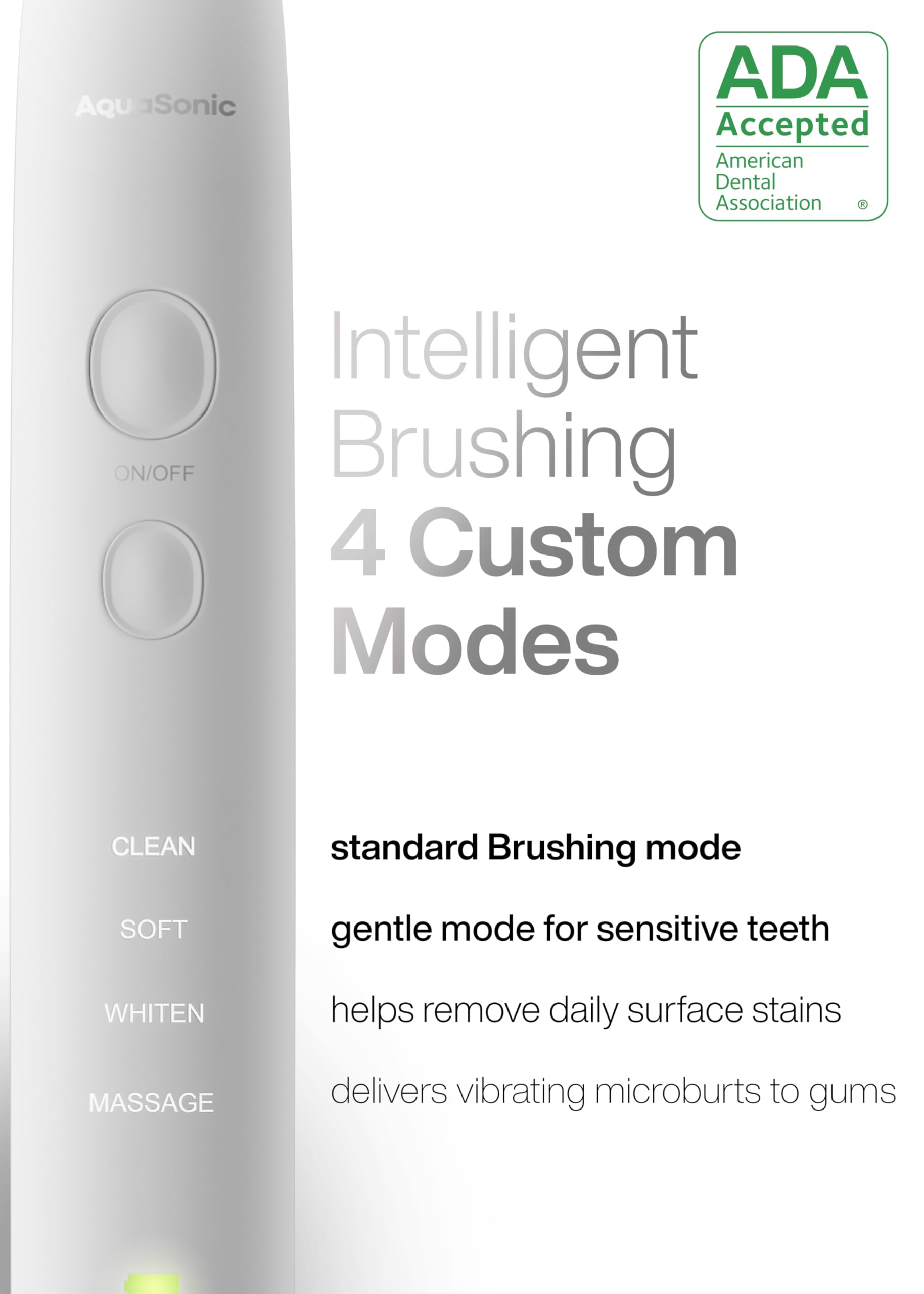 Eight DuPont brush heads included with Aquasonic Vibe Series