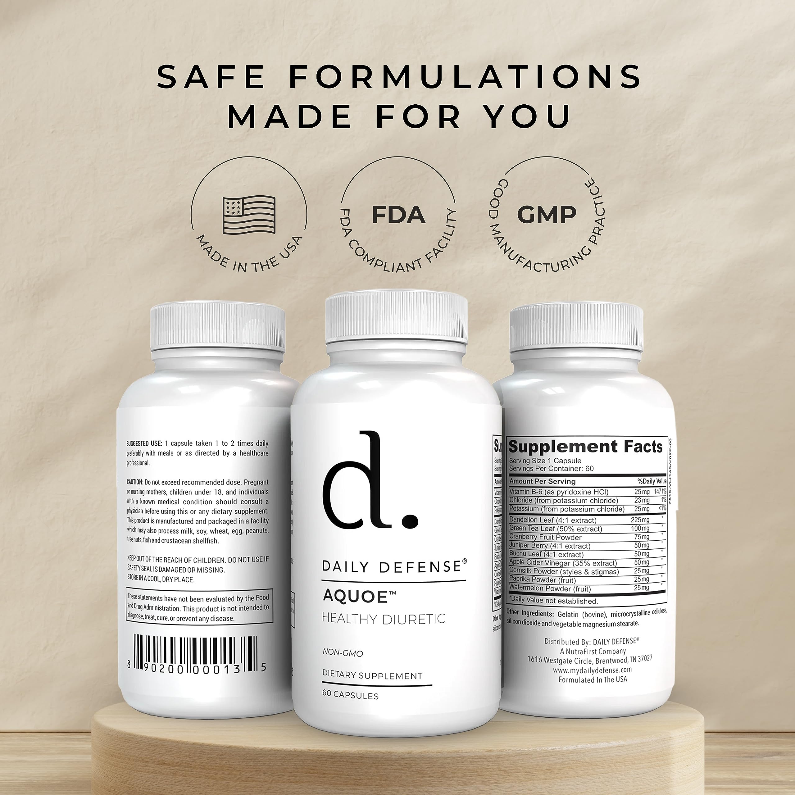 Detox and wellness benefits of AQUOE Water Away diuretic pills