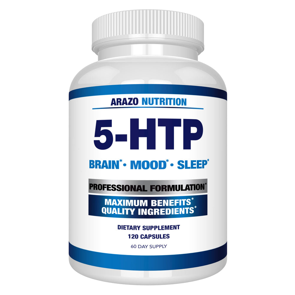 Arazo Nutrition 5-HTP 200 mg + Calcium bottle – 120 capsules