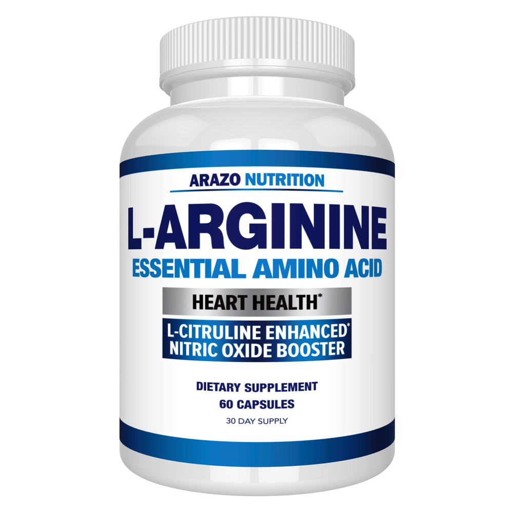 Arazo Nutrition Premium L-Arginine bottle with 60 capsules