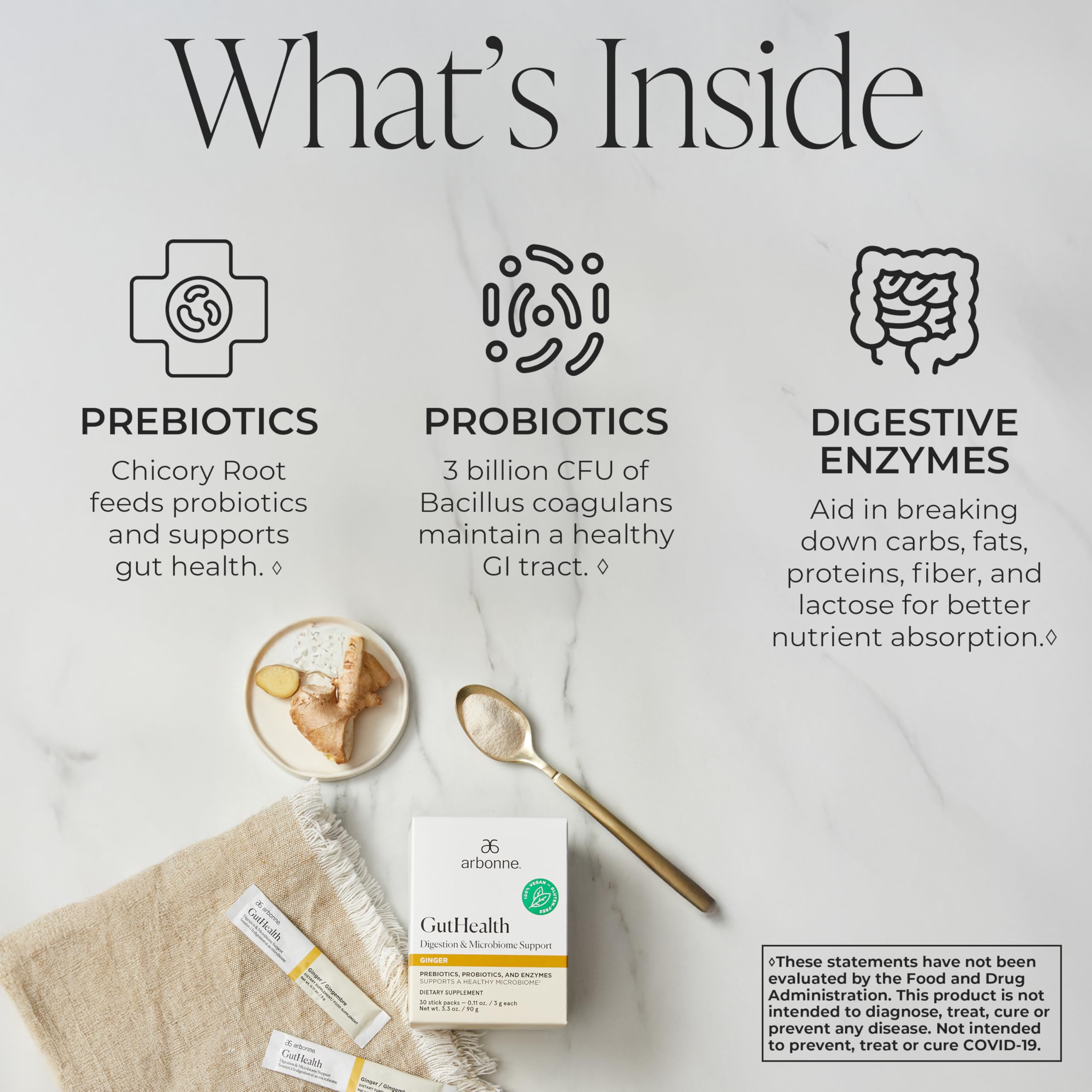 Prebiotic chicory root powder for gut health