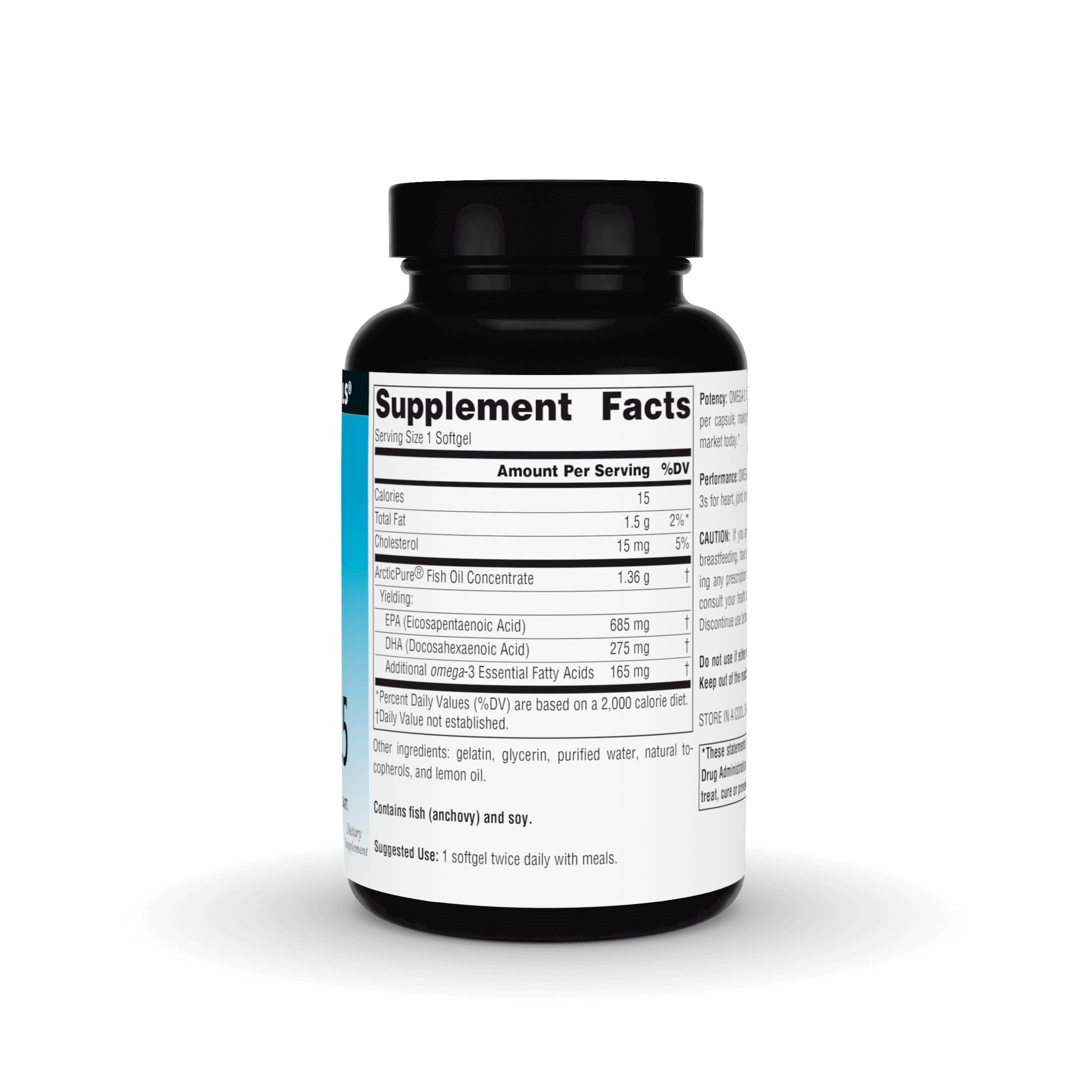 Close-up of Arctic Pure Omega-3 softgels