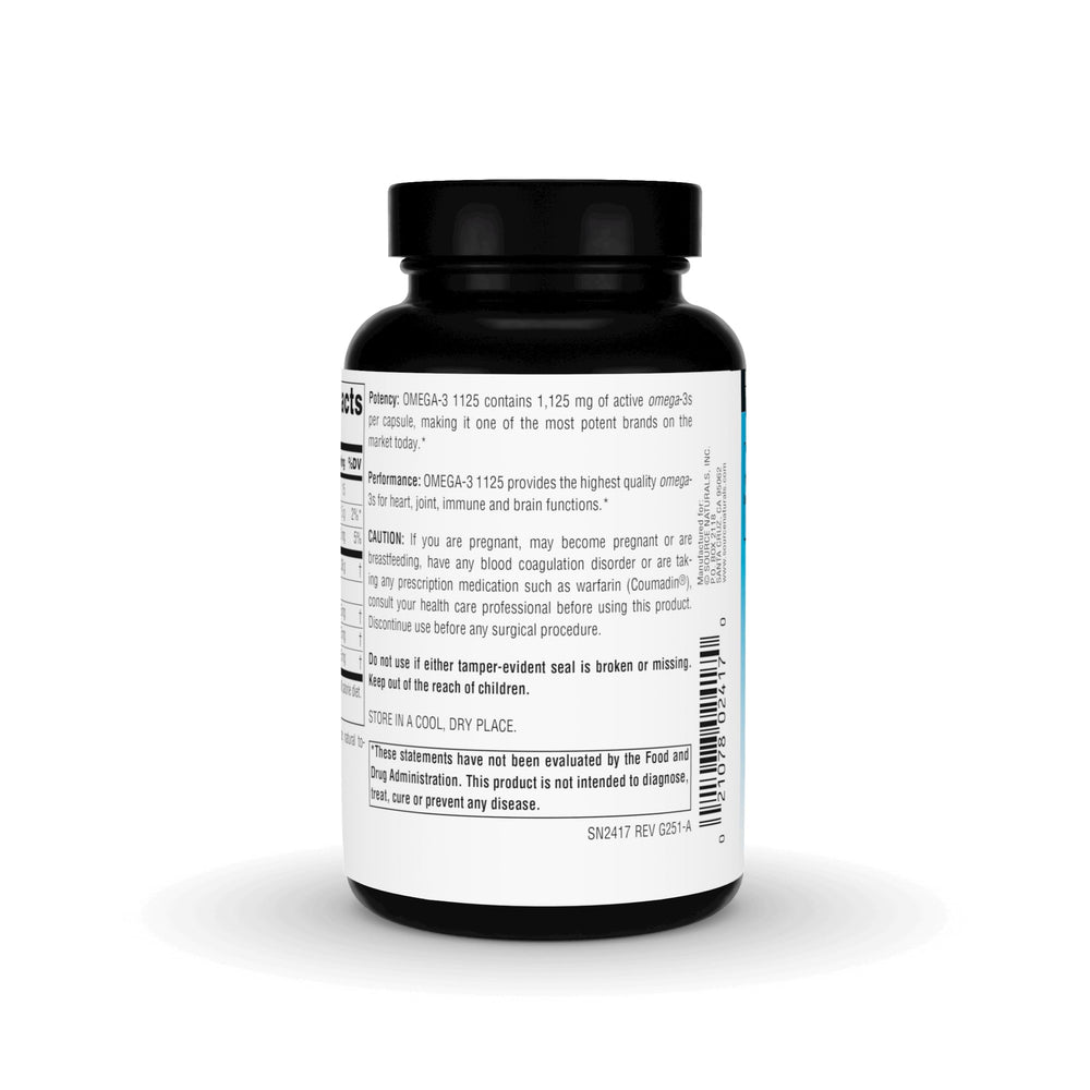 Supplement facts panel for Arctic Pure Omega-3