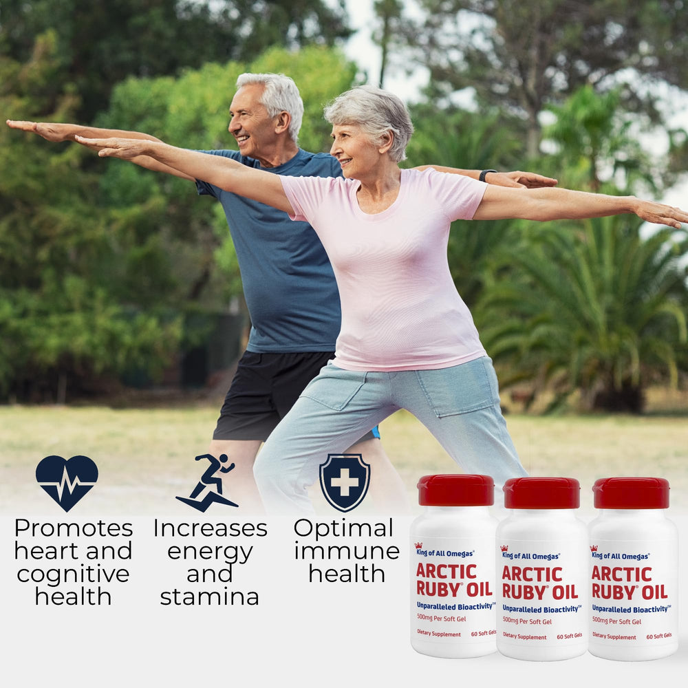 Astaxanthin and omega-3 concept graphic