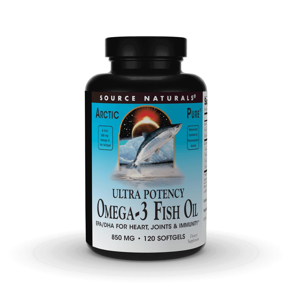 ArcticPure Ultra Potency 850 mg Omega-3 Fish Oil softgels bottle