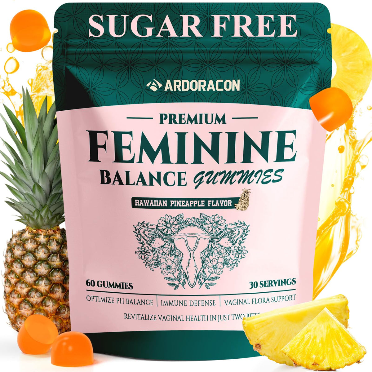 ARDORACON Premium Feminine Balance Gummies bottle front
