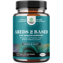 AREDS 2 eye health supplement bottle and packaging