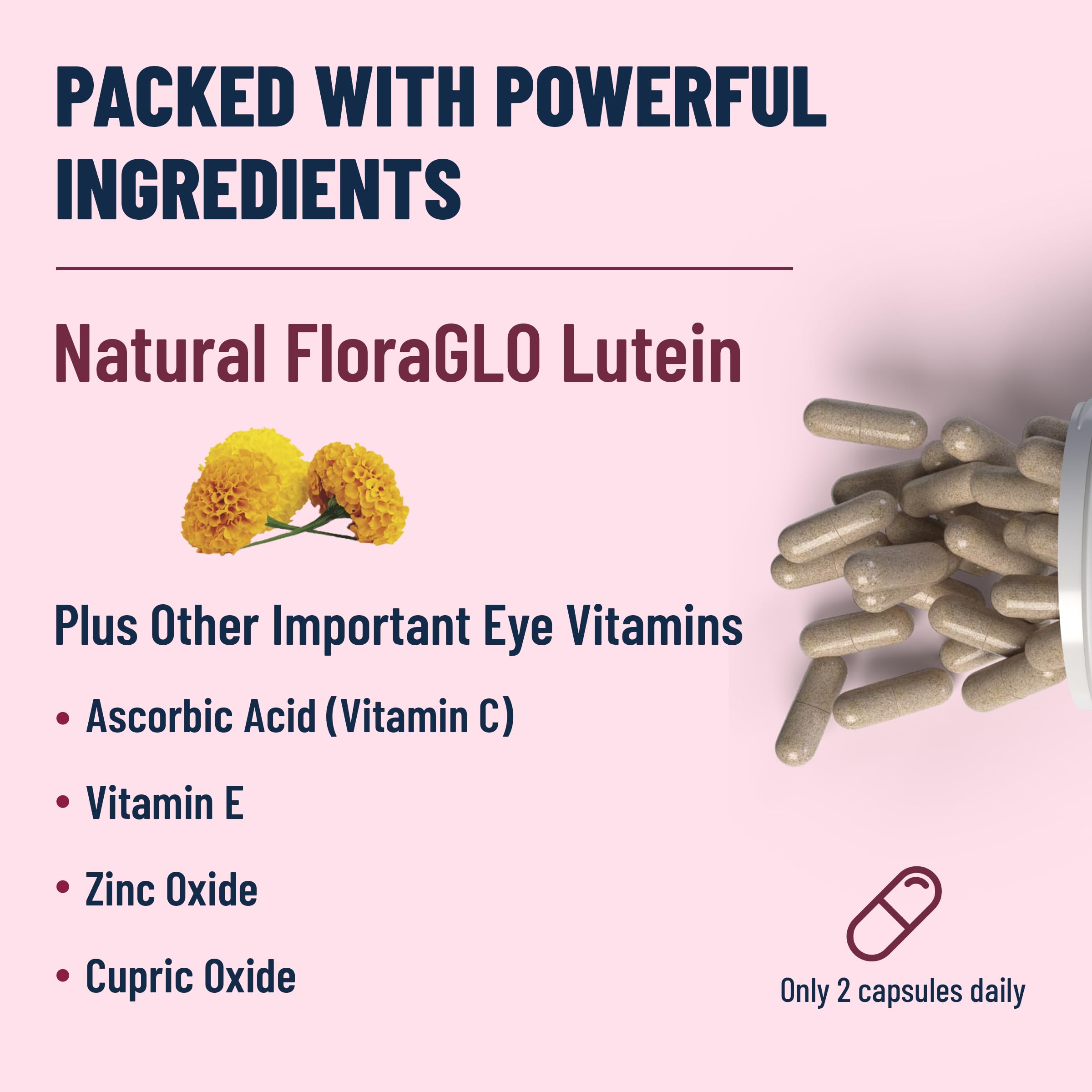 Close-up of AREDS Lutein Eye Vitamins capsules
