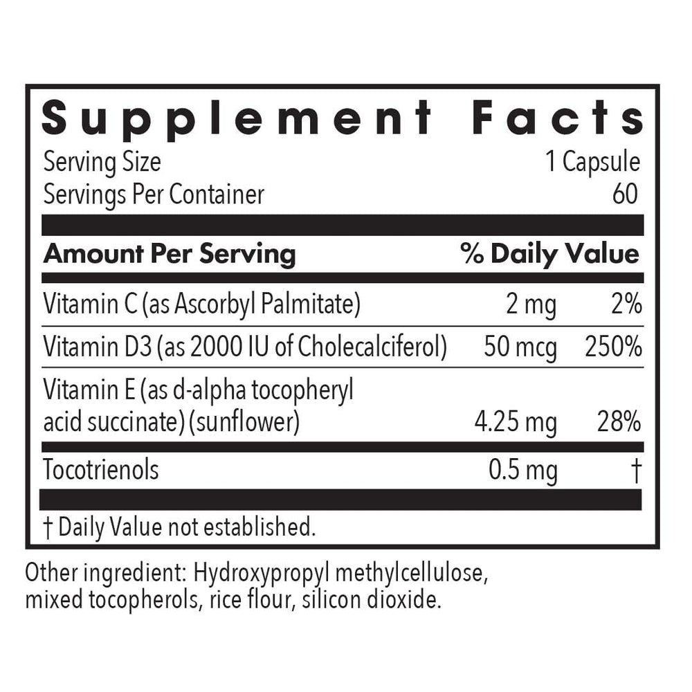 Super D3 capsules in a clear bottle