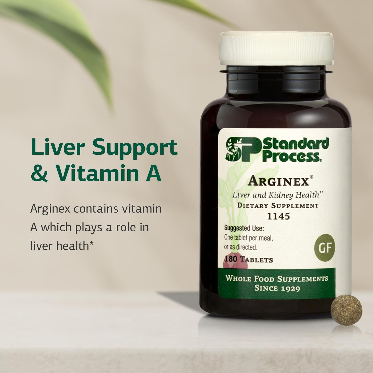 Arginex bottle showing kidney function support