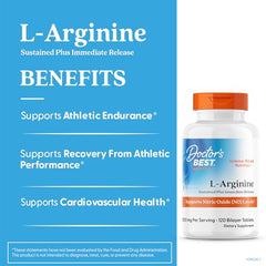 Bilayer L-Arginine tablet showing 500 mg sustained release and 500 mg immediate release