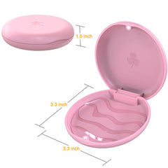 Pink orthodontic aligner case – compact travel size