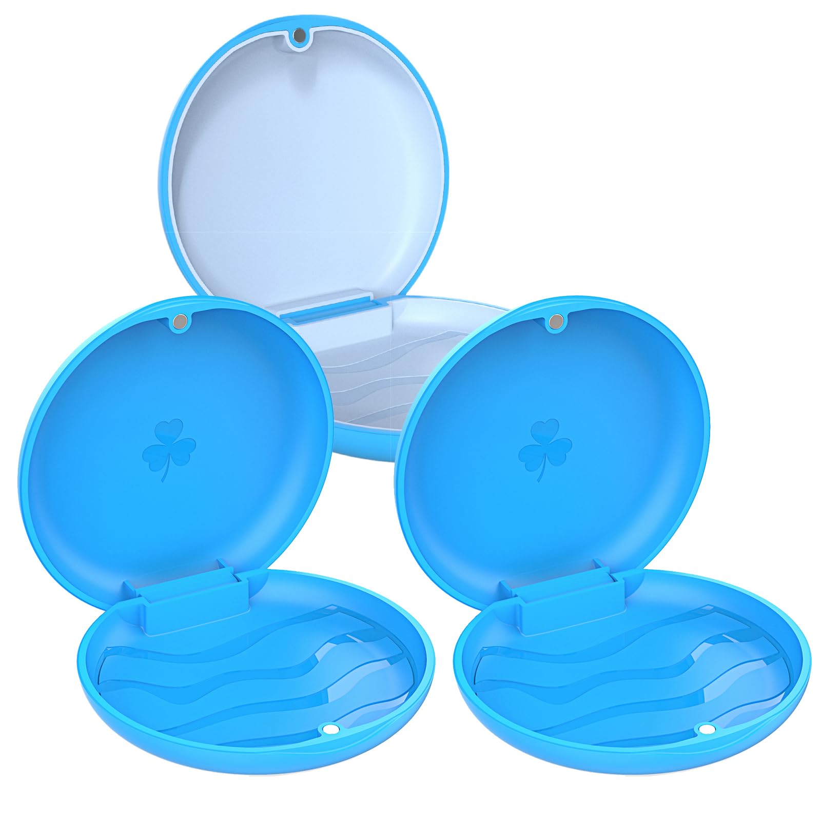 ARGOMAX aligner case blue with light blue silicone - front view