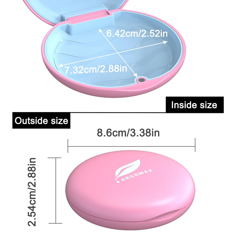 Open view of Argomax Retainer Case with magnetic clasp