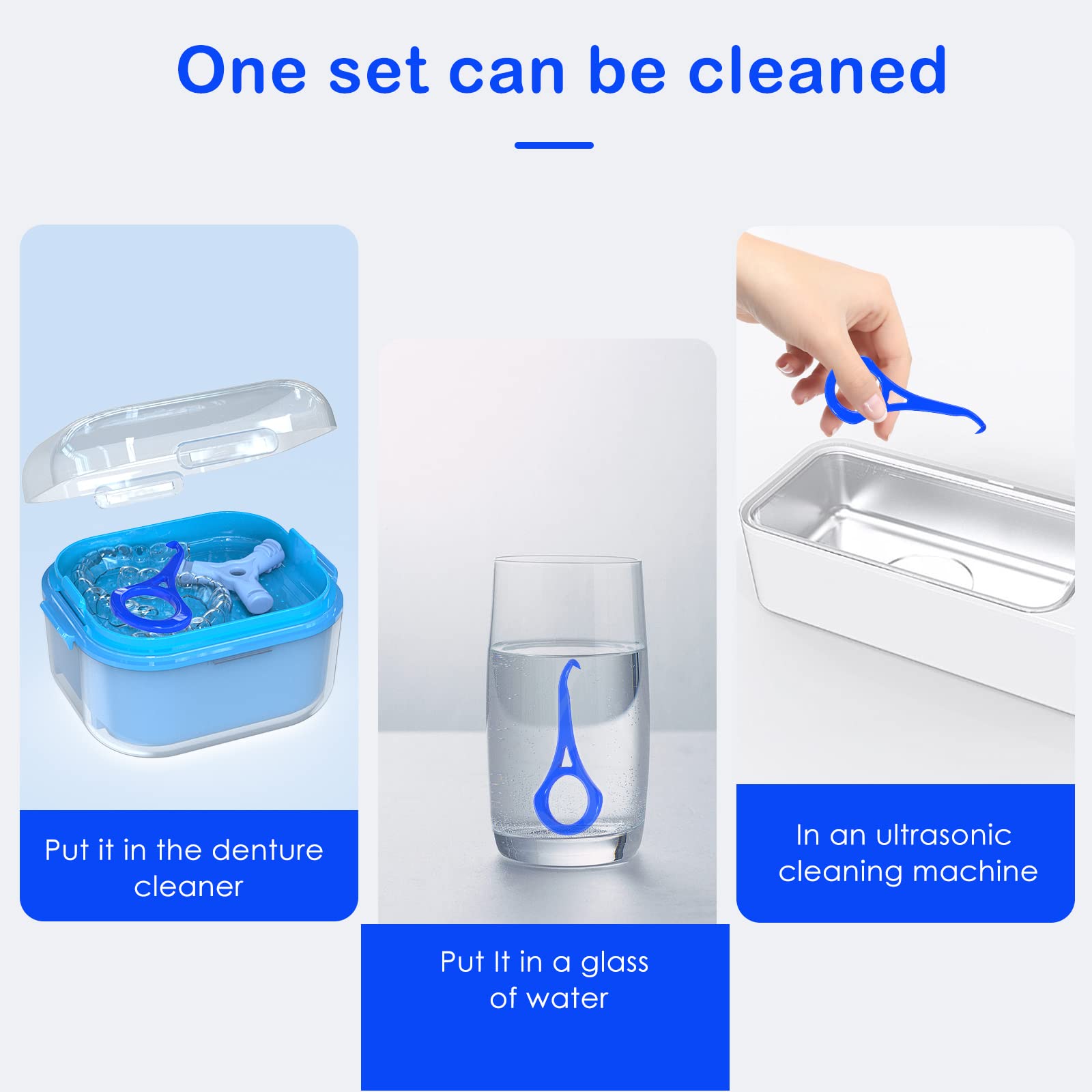 Safe and hygienic orthodontic removal tool blue