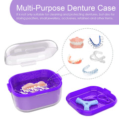 Denture cup featuring drainage tray for quick drying