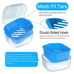 Compact interior designed for storing dentures