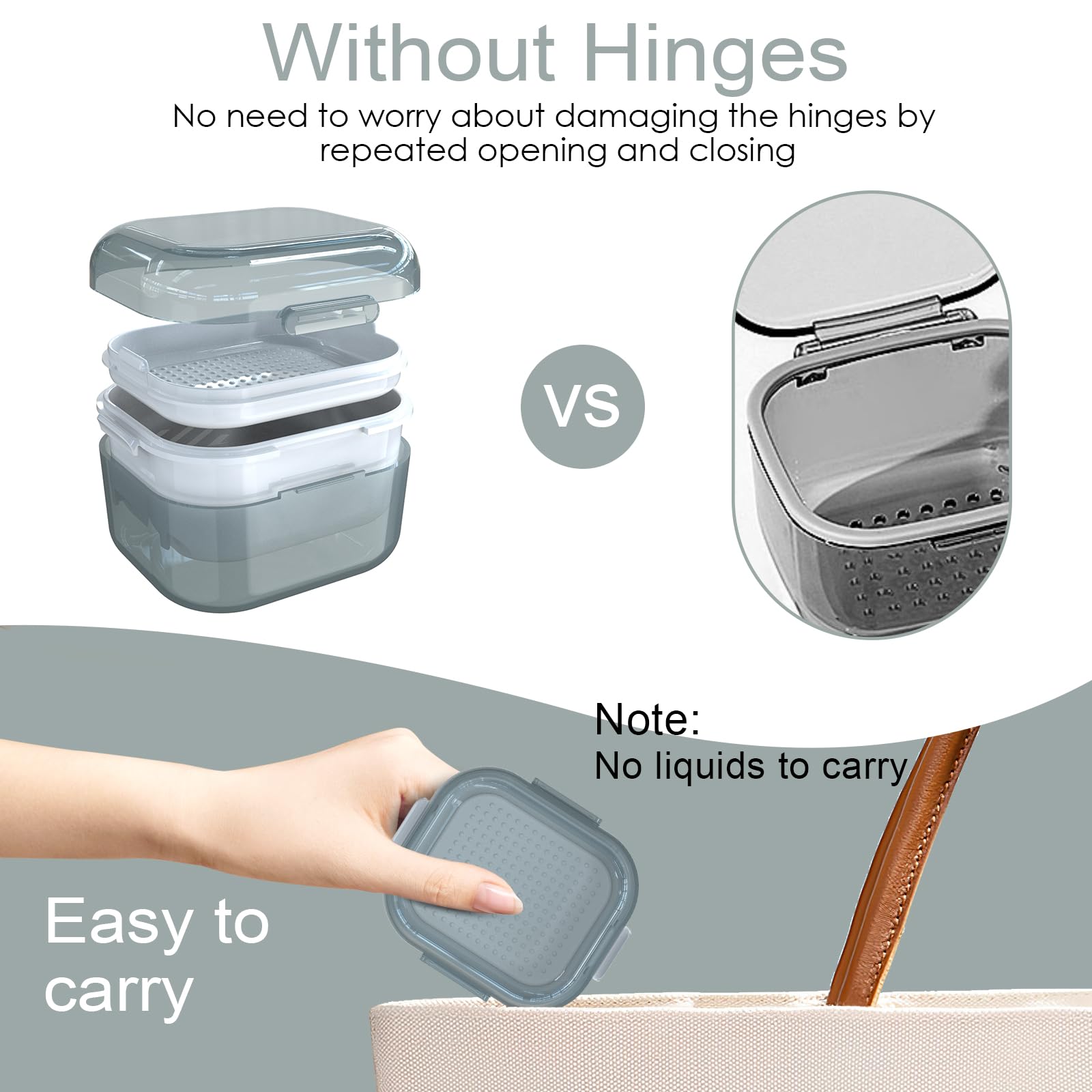 Two side hooks and built-in drainage tray in use