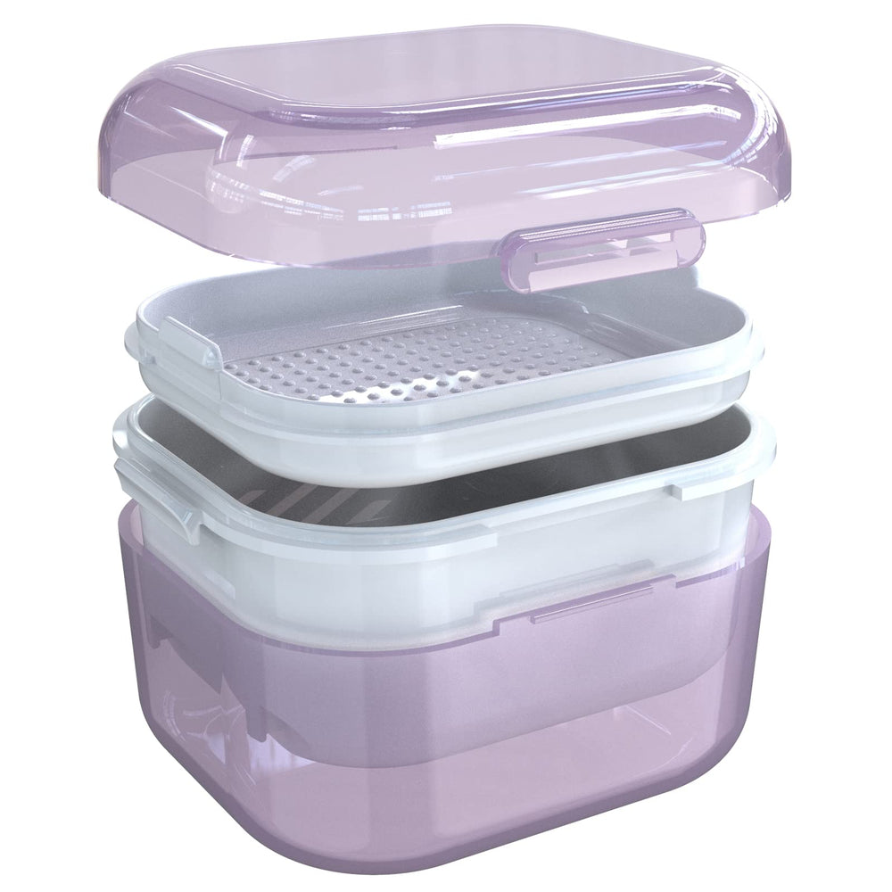 ARGOMAX Purple denture cup lid close-up