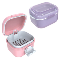 Purple ARGOMAX denture soaking cup