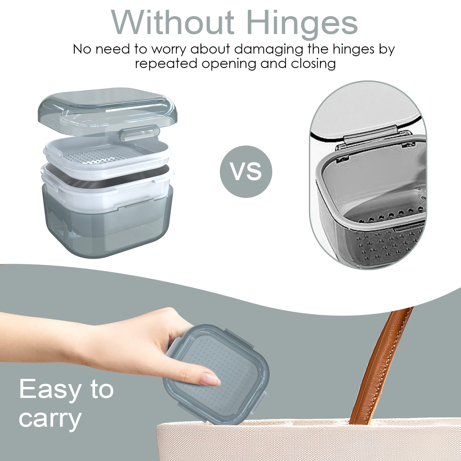 Denture cup tray and built-in strainer