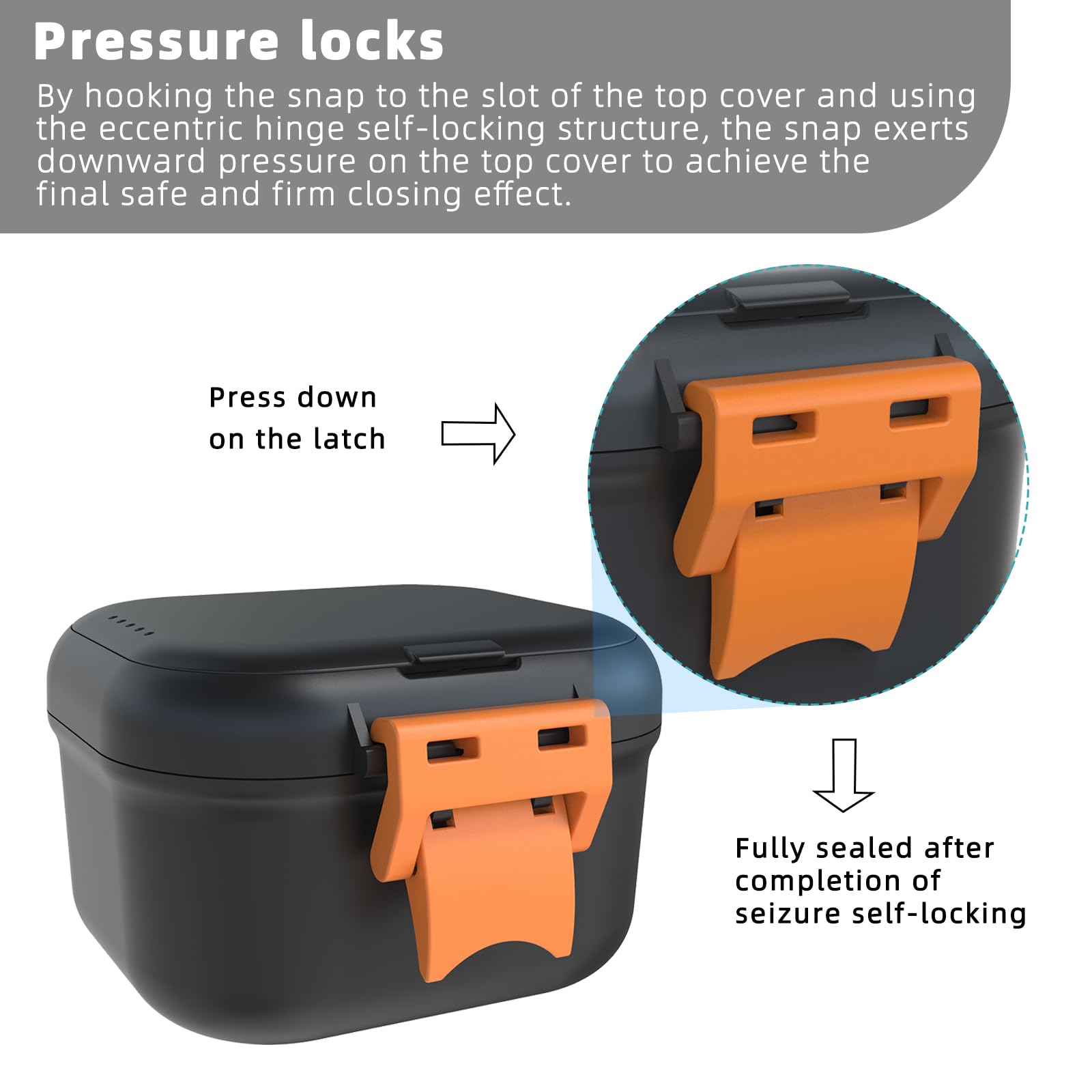 Denture bath box suitable for braces, dentures, aligners and retainers