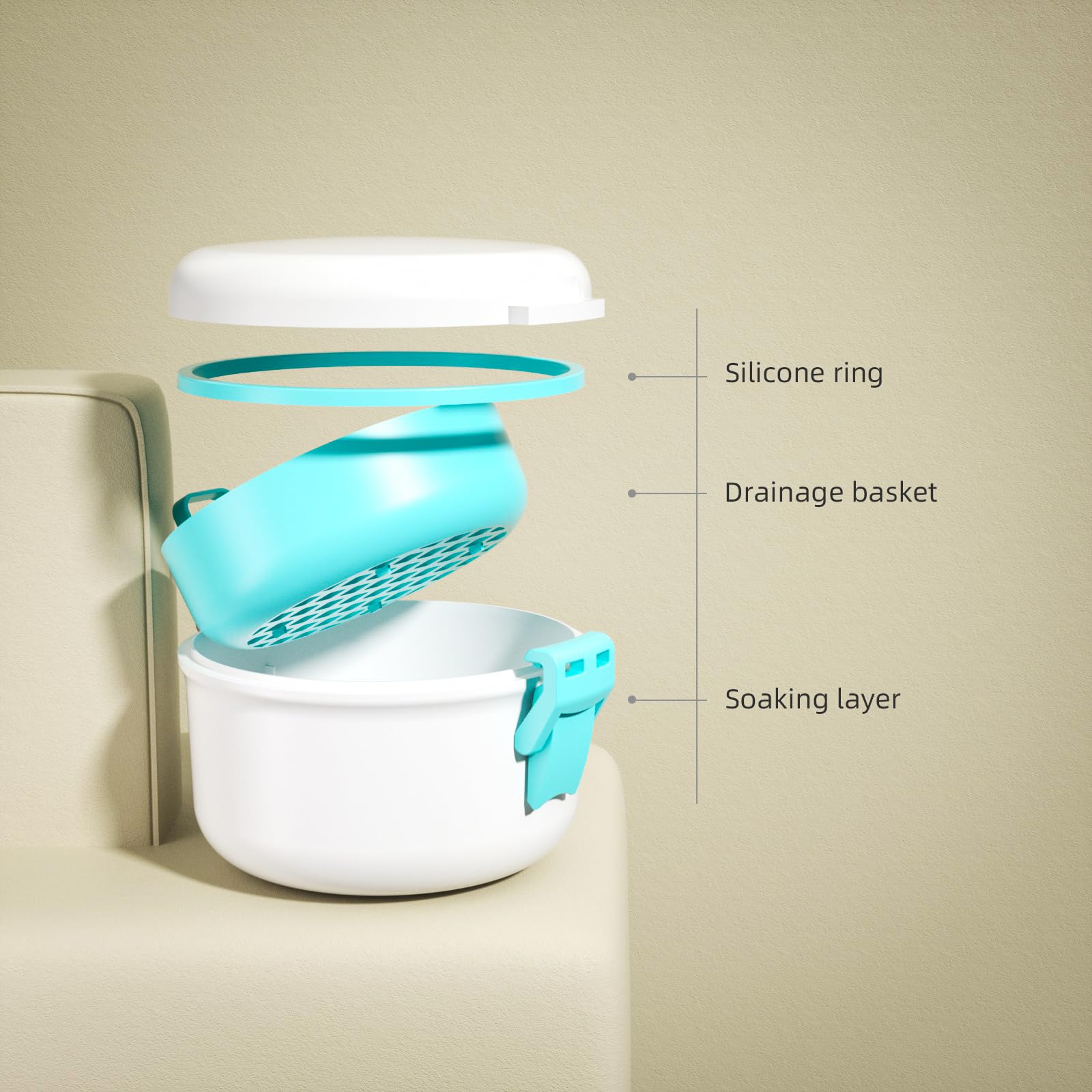 Premium ABS plastic and food-grade silicone materials