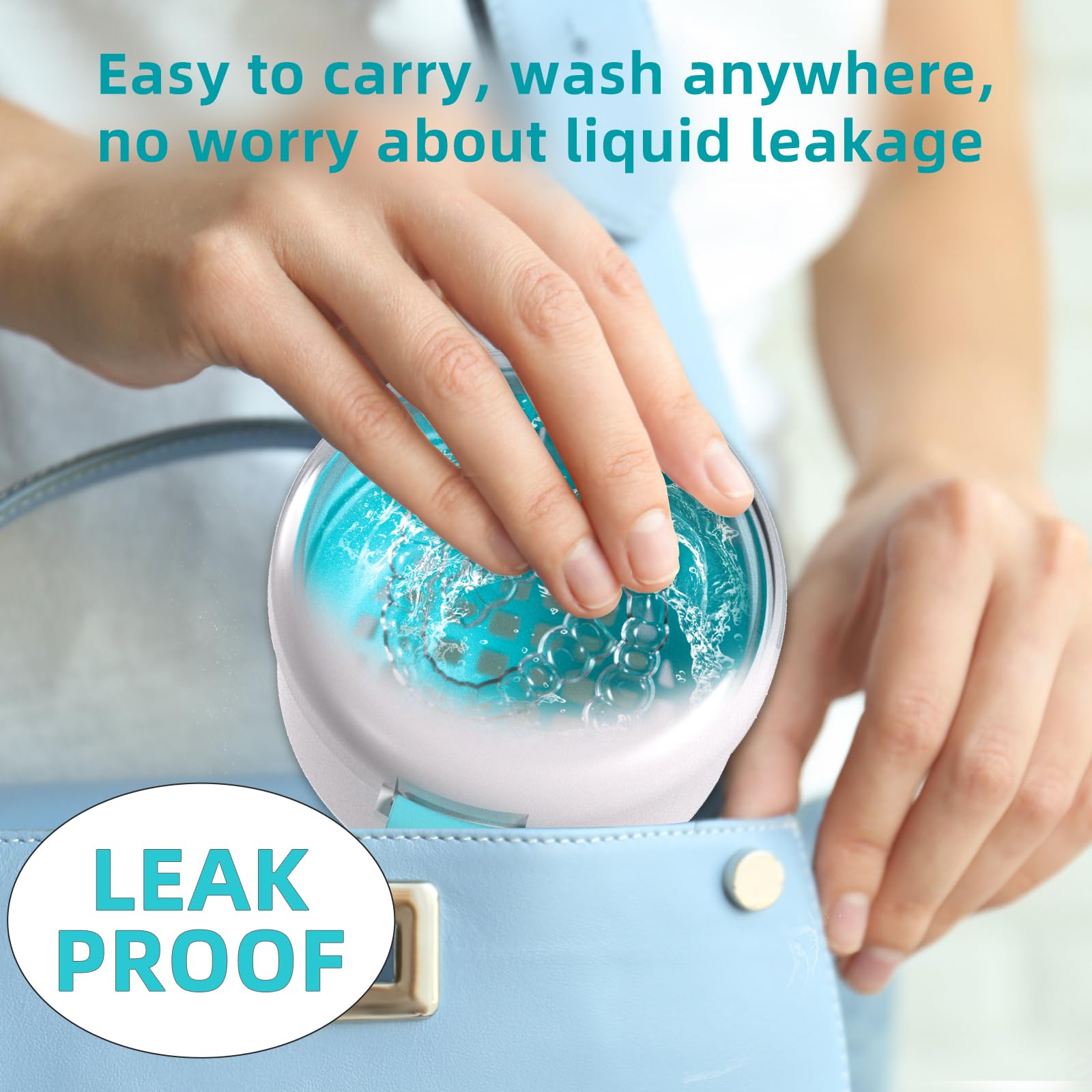 Back view highlighting durable hinge and rounded edges