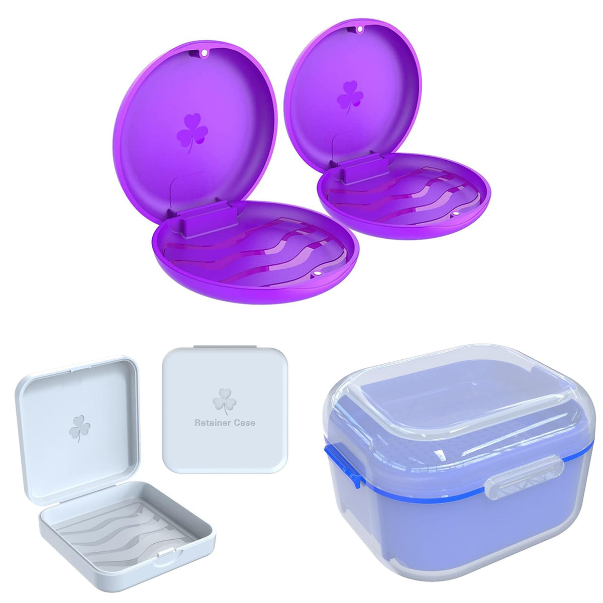 ARGOMAX magnetic closure retainer case in purple - front view