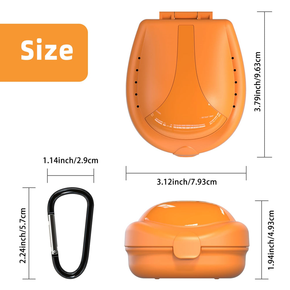 Orange ARGOMAX mouth guard case side angle