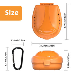 Orange ARGOMAX mouth guard case side angle