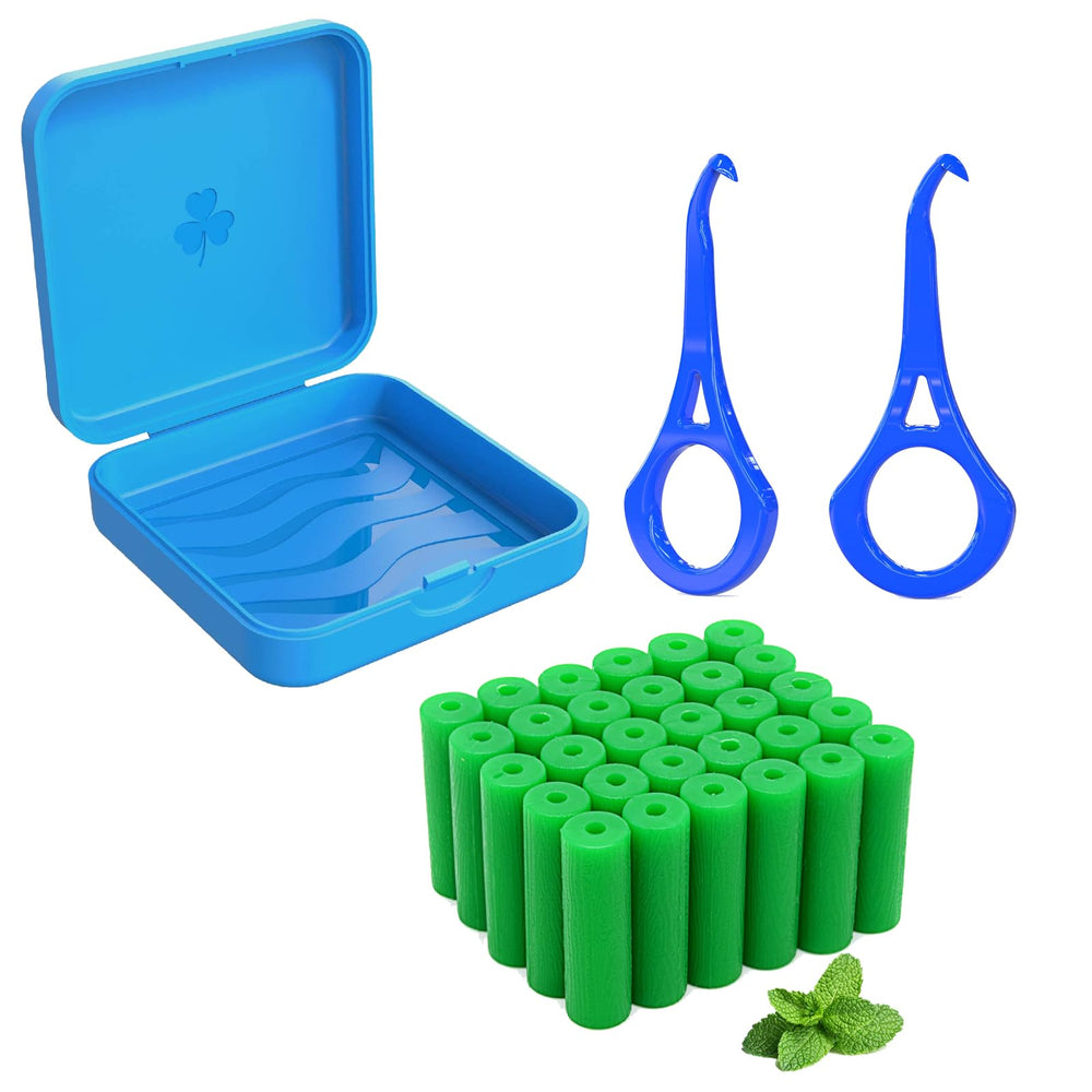 Front view of ARGOMAX blue retainer case