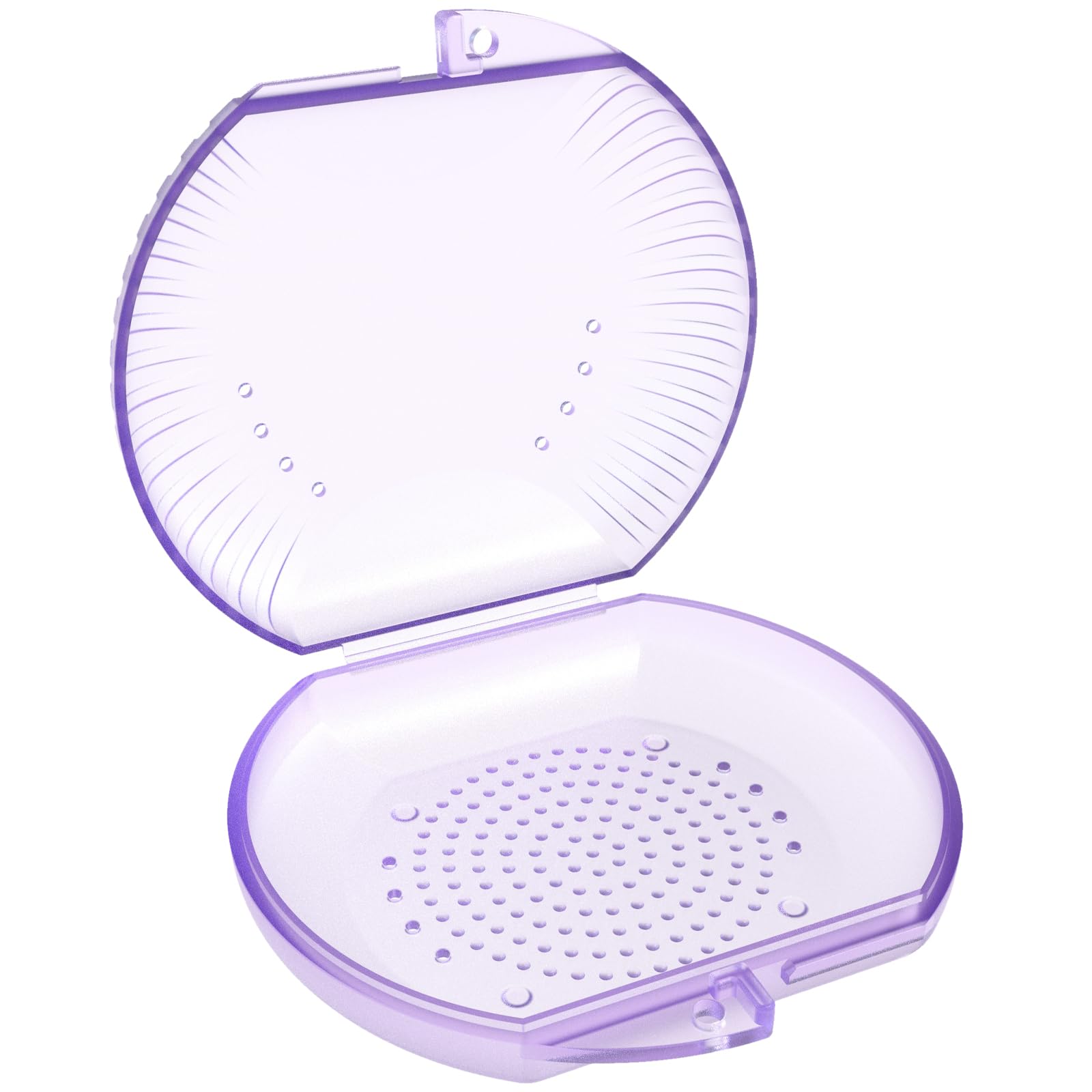 ARGOMAX purple orthodontic case with snap-on lid