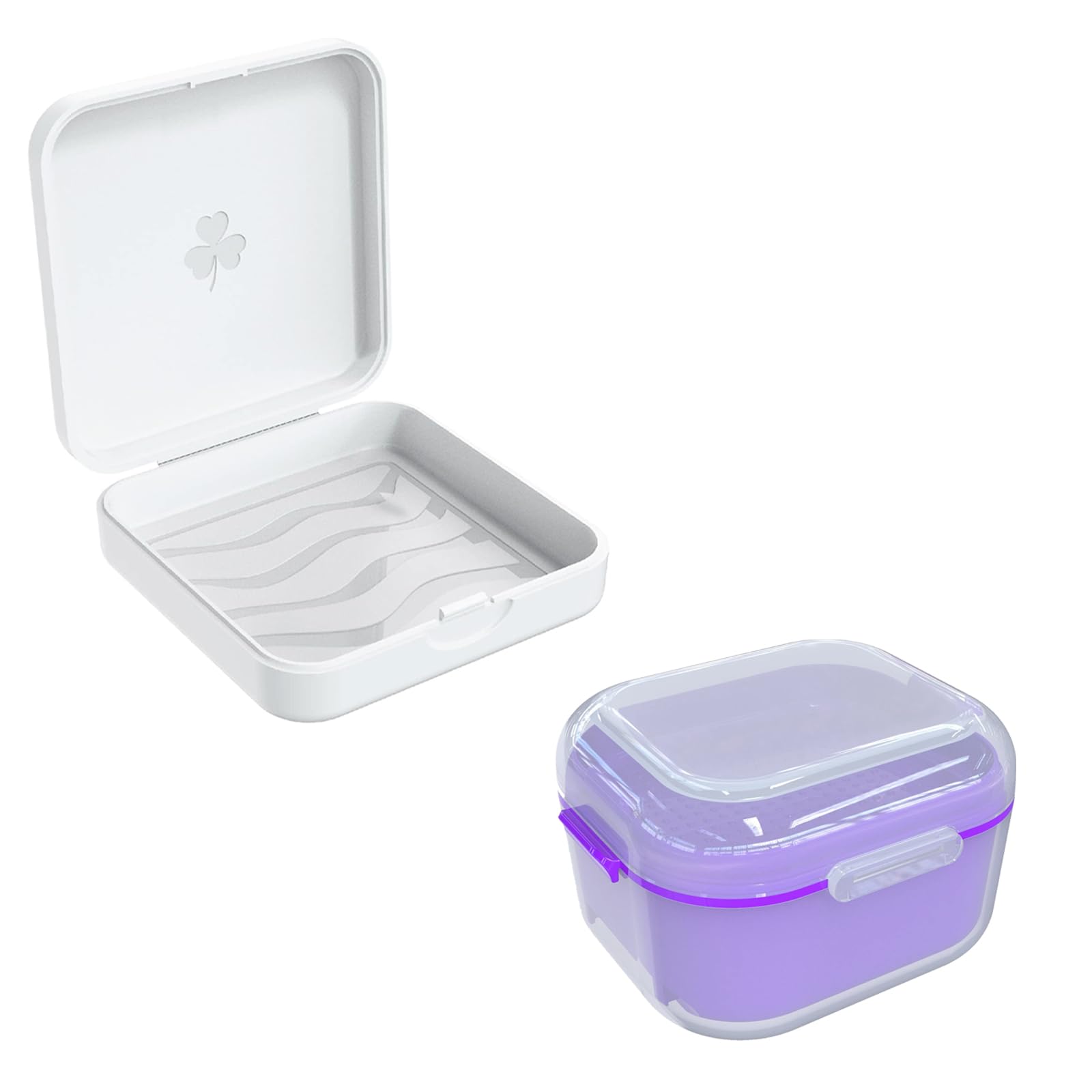 ARGOMAX white retainer case with snap-on lid