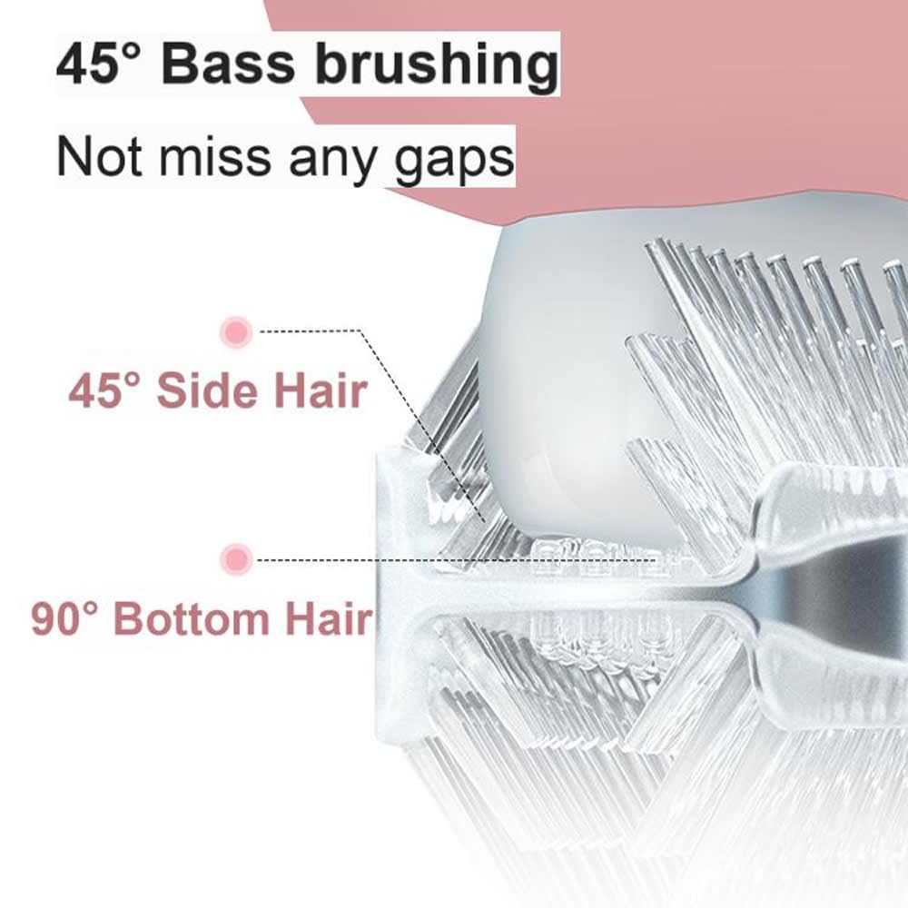 360-degree oral cleaning action around children's teeth