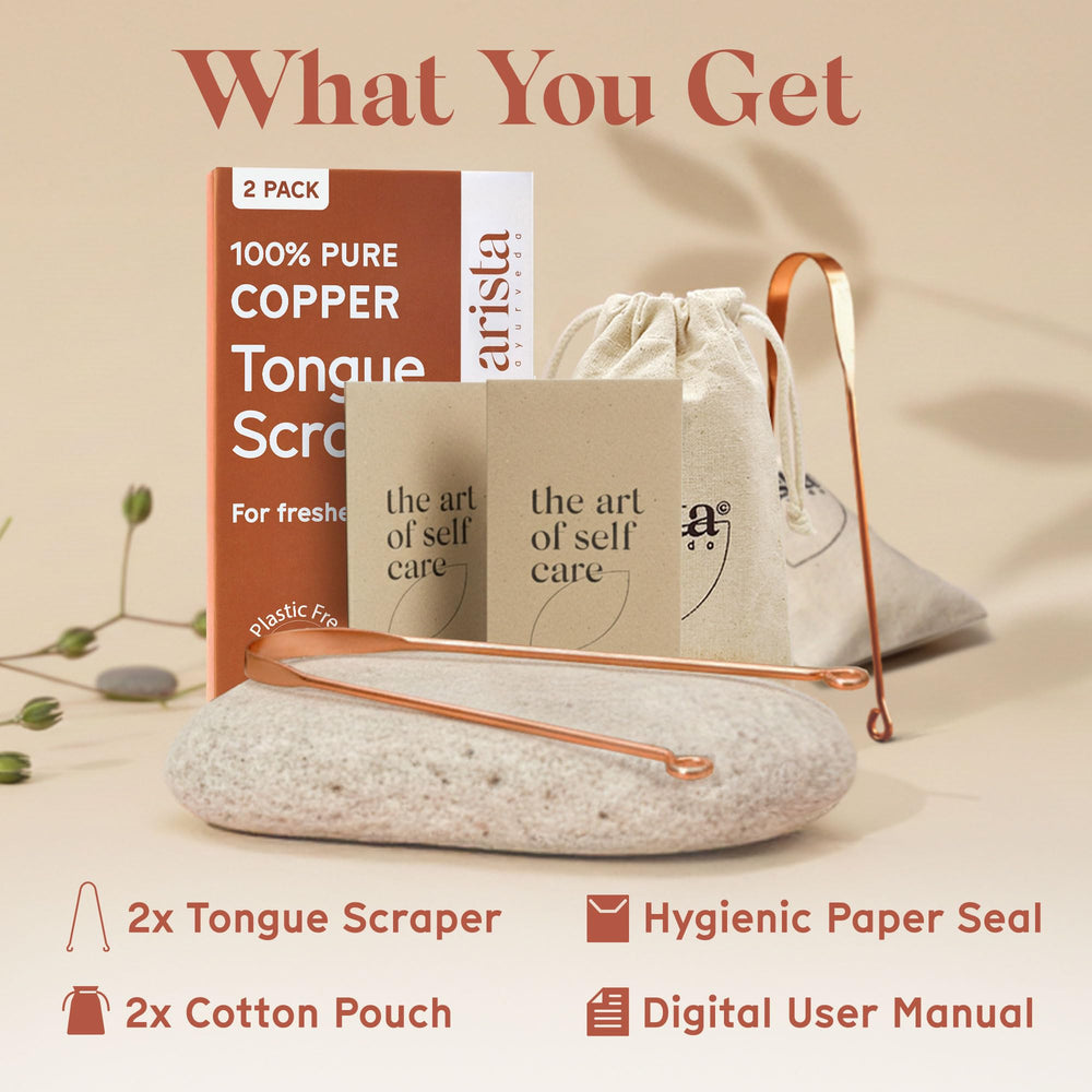 Long-handled tongue scraper design for easy reach