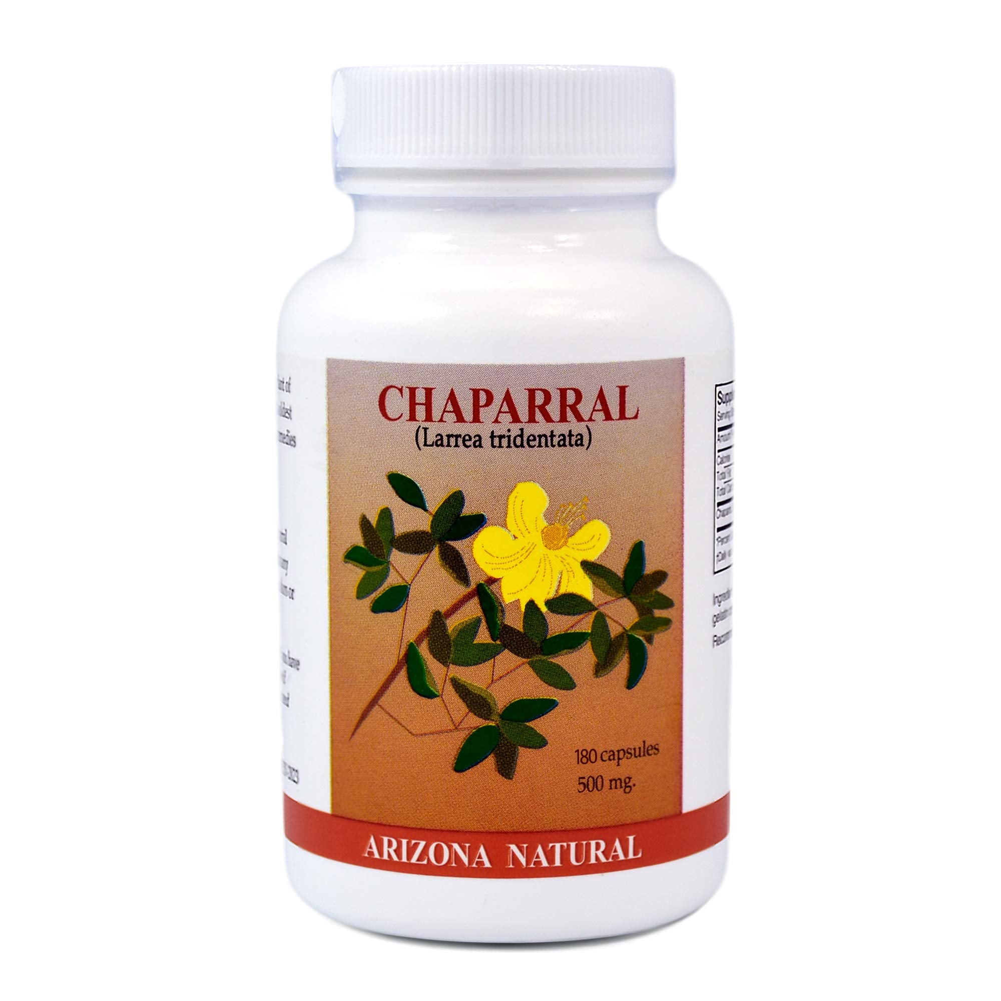 Bottle of Arizona Natural Chaparral 500 mg capsules
