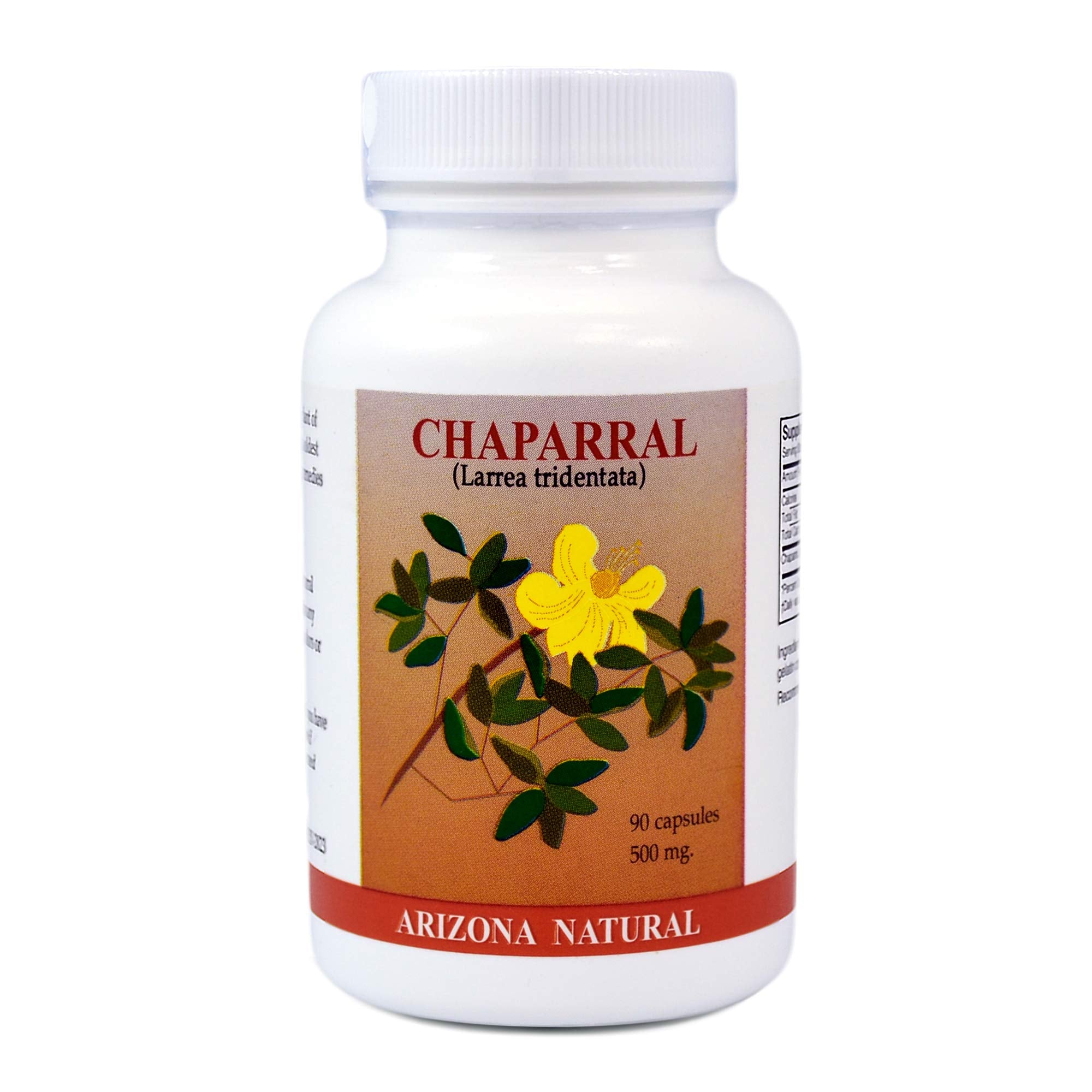 Arizona Natural chaparral capsules bottle front view supports daily wellness.